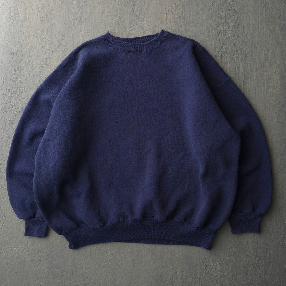 Vintage 90s Hanes Navy Blue Sweatshirt XXLarge Blank Heavyweight